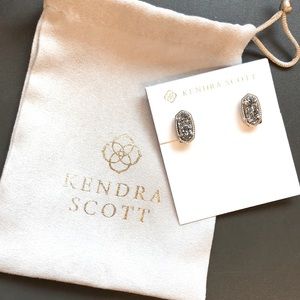 NWT Kendra Scott Ellie clip-on drusy studs